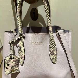 Kate Spade lilac Leather Tote Bag With Crossbody Strap NWT